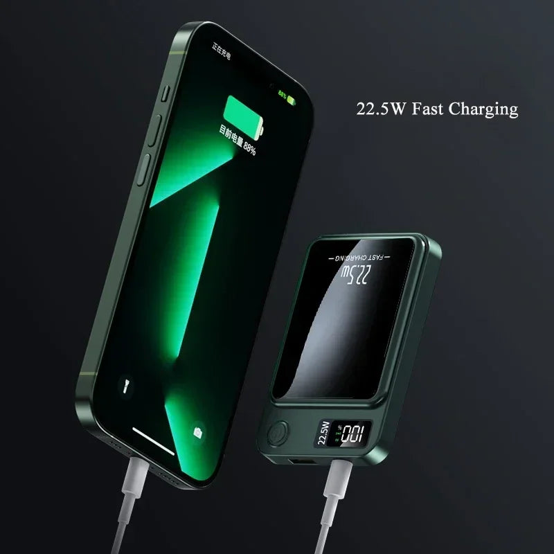 100000mAh Magsafe Charger Power Bank Slim and Portable High Capacity Qi Magnetic Wireless Fast Charging Power Bank for iPhone