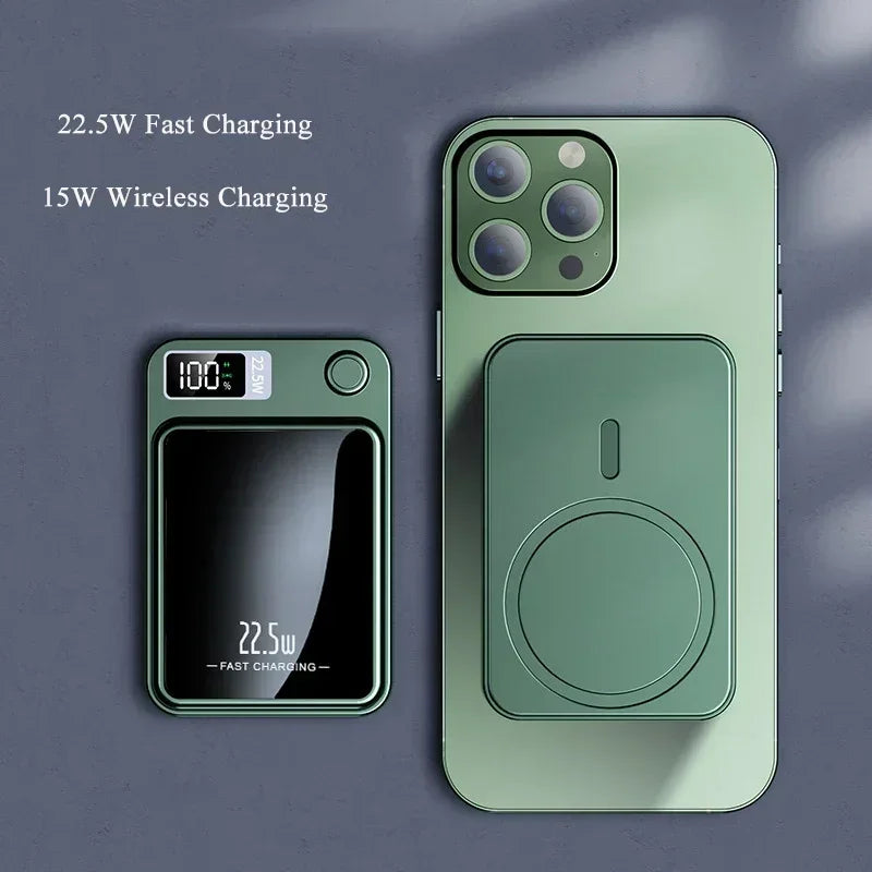 100000mAh Magsafe Charger Power Bank Slim and Portable High Capacity Qi Magnetic Wireless Fast Charging Power Bank for iPhone