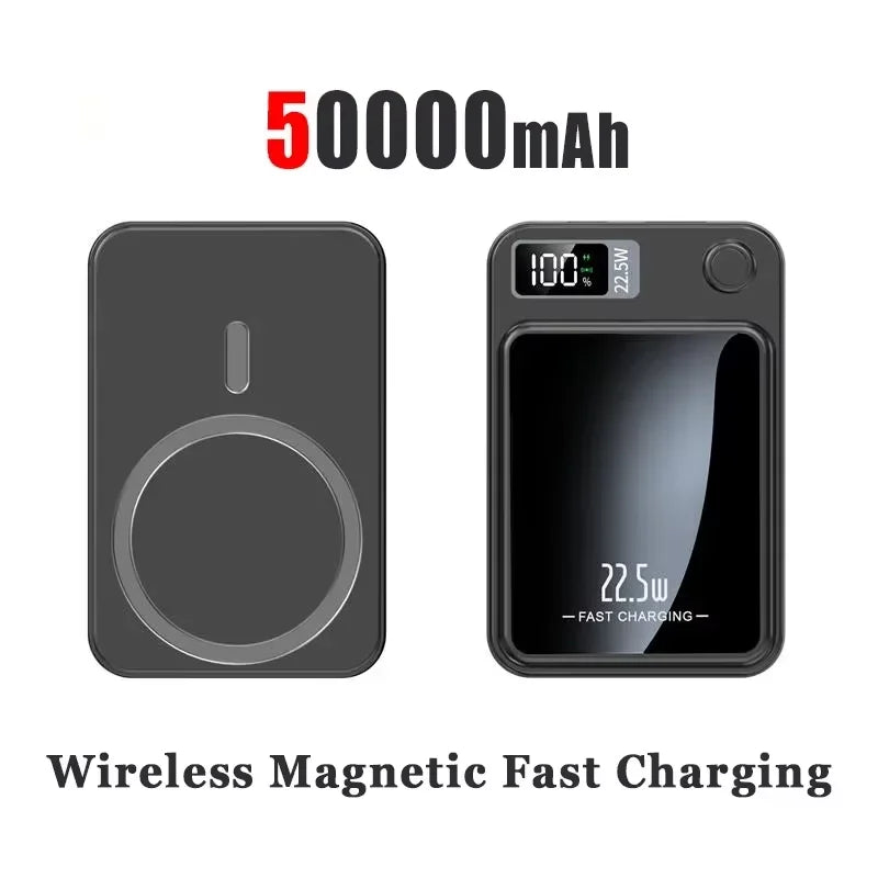 100000mAh Magsafe Charger Power Bank Slim and Portable High Capacity Qi Magnetic Wireless Fast Charging Power Bank for iPhone
